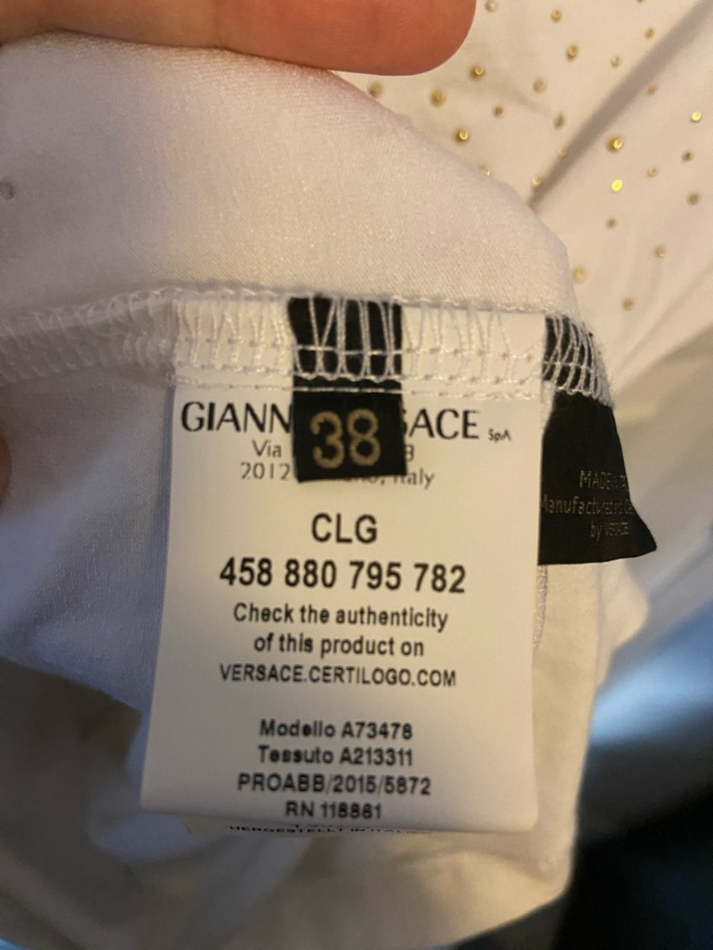 VERSACE Rhinestone Medusa Head Tee - Picture 9 of 10